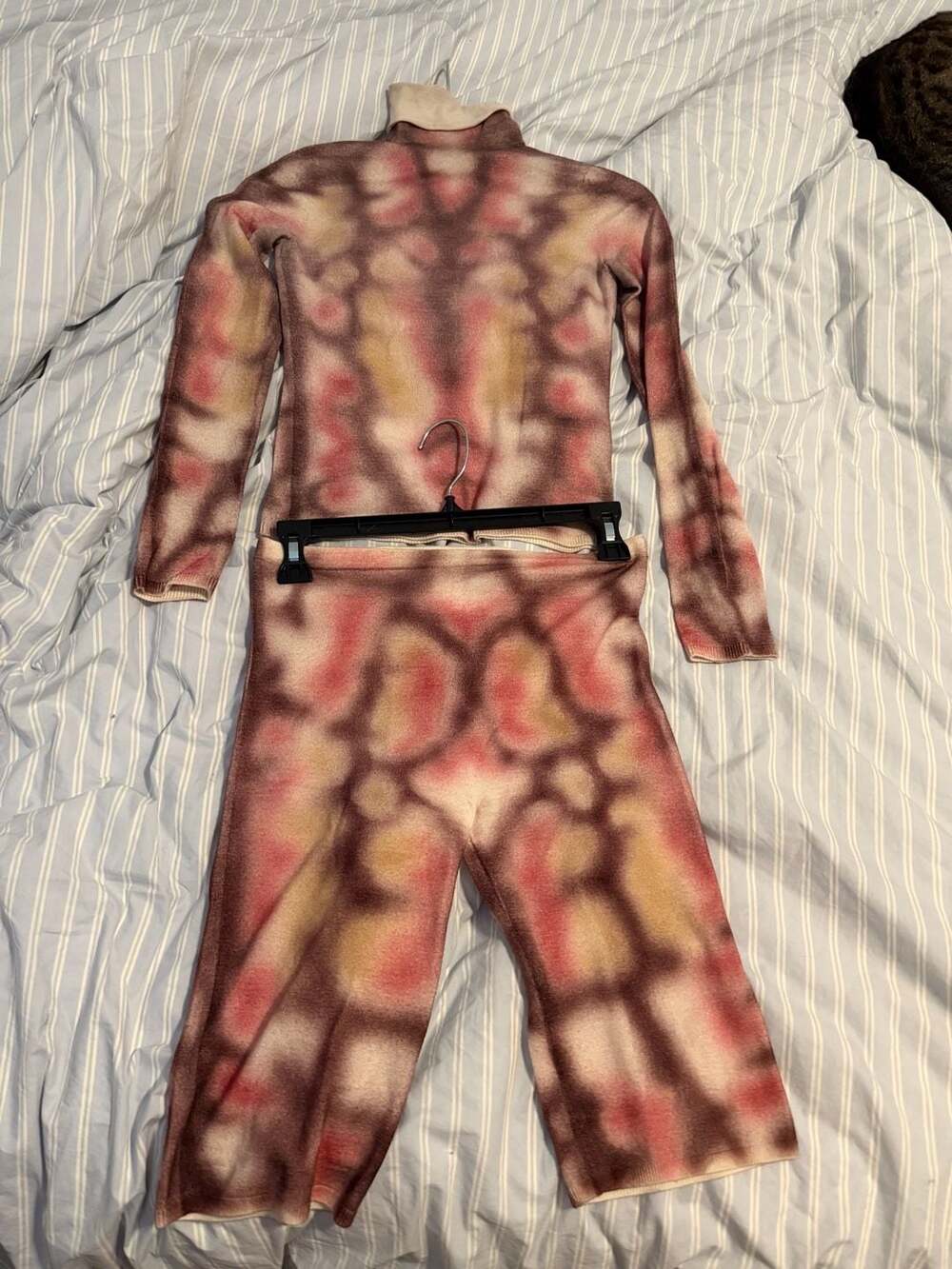 CANESSA Merino Wool Superfine Tie Dye Turtleneck and Biker Shorts Set Size 2